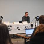 Alaska State Sen. Jesse Bjorkman (R-Nikiski), left, and Alaska House Rep. Ben Carpenter (R-Nikiski) participate in the Senate District D candidate forum hosted by the Peninsula Clarion and KDLL 91.9 FM on Monday, Oct. 7, 2024, at the Soldotna Public Library in Soldotna, Alaska. (Photo by Erin Thompson/Peninsula Clarion)