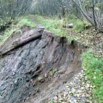 Rains from Friday, Oct. 11 caused mudslides and washed out part of Diamond Creek Trail, which is closed until further notice. (Photo by Eric Clarke/courtesy)