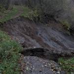 The Diamond Creek Trail, located approximately 4 miles north of Homer, Alaska, is closed until further notice due to mud slides washing out a portion of the trail on Friday, Oct. 11, 2024. Photo by Eric Clarke