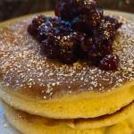 These Japanese-style souffle pancakes are sweet, light and delicate, and taste divine paired with tart cranberry sauce. (Photo by Tressa Dale/Peninsula Clarion)