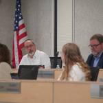Board President Zen Kelly speaks during a special meeting of the Kenai Peninsula Board of Education in Soldotna, Alaska, on Monday, Oct. 14, 2024. (Jake Dye/Peninsula Clarion)