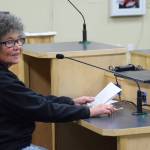 Homer resident Betty Seaman, who lives adjacent to the proposed Lighthouse Village redevelopment, gives public comment to the Planning Commission on Doyon, Limiteds revised application during a special meeting on Wednesday, Oct. 16, 2024, in the Homer City Hall Cowles Council Chambers in Homer, Alaska. (Delcenia Cosman/Homer News)