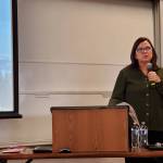 City manager Melissa Jacobsen gives the State of the City address on Tuesday, Nov. 12, 2024, in Homer, Alaska. (Delcenia Cosman/Homer News)