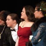 The cast of Seward High School Theatre Collectives Clue rehearse at Seward High School in Seward, Alaska, on Thursday, Nov. 7, 2024. (Jake Dye/Peninsula Clarion)