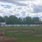 Photo by Jeff Helminiak/Peninsula Clarion
The Peninsula Oilers play the Chugiak-Eagle River Chinooks on Sunday, June 16, 2019, at Coral Seymour Memorial Park in Kenai.