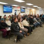 Suzanne Phillips, who formerly was a teacher at Aurora Borealis Charter School, speaks during a special meeting of the Kenai Peninsula Borough School Districts Board of Education in Soldotna, Alaska, on Monday, Nov. 18, 2024. (Jake Dye/Peninsula Clarion)