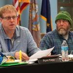 Central Emergency Services Joint Operational Service Area Board Chair Ryan Kapp speaks during a board meeting on Thursday, Nov. 21, 2024, at Soldotna Prep School in Soldotna, Alaska. (Jake Dye/Peninsula Clarion)