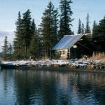 Mitch Gyde drowned not far from this cabin, known as the Cliff House, on upper Tustumena Lake in September 1975. (Photo courtesy of the Fair Family Collection)