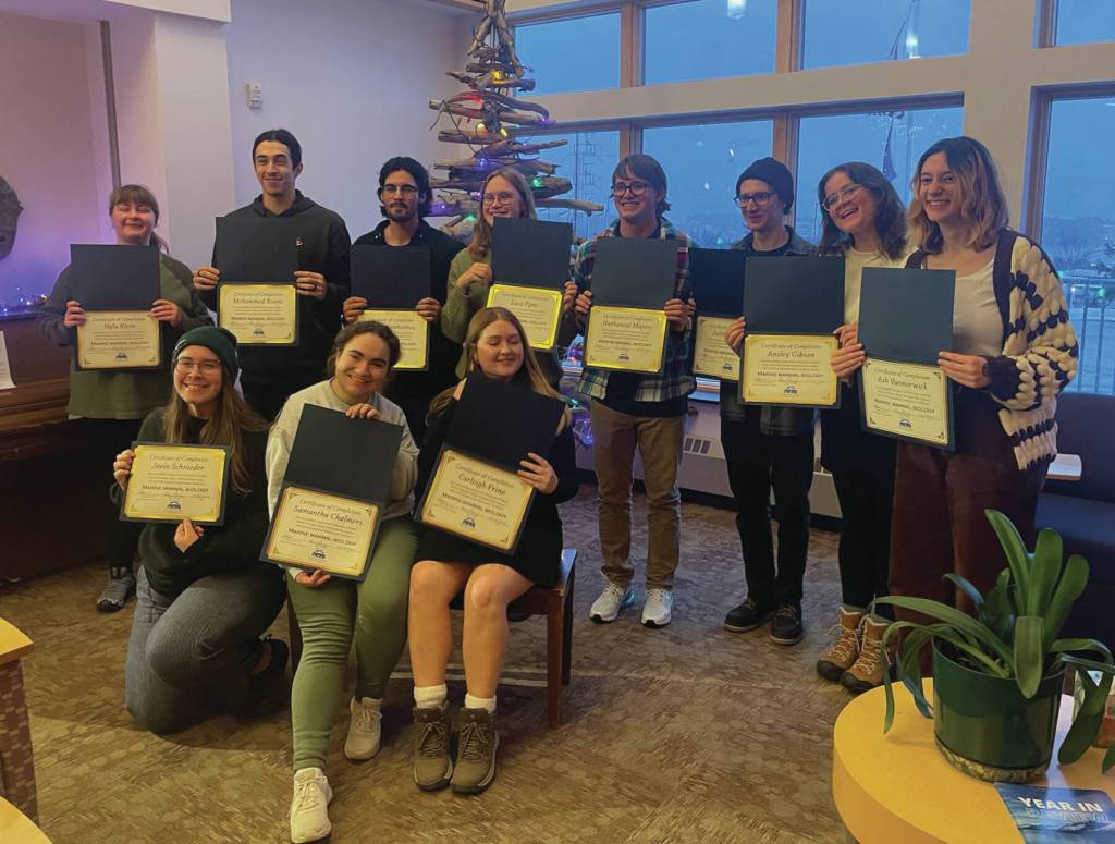 Emilie Springer/Homer News
Kachemak Bay Campus fall 2024 Semester by the Bay students receive their certificates of completion on Thursday, Dec. 12<ins>, 2024,</ins> in KBCs Pioneer Hall<ins> in Homer, Alaska</ins>.