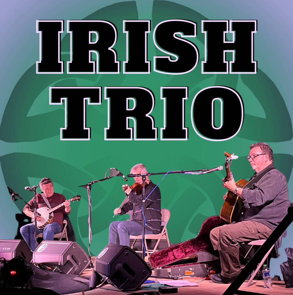 Hosted by Homer Council on the Arts, the Irish Trio will perform at the Homer High School Mariner Theatre on Jan. 28, 2025, in Homer, Alaska. Photo provided by Homer Council on the Arts