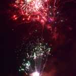 New Years Eve fireworks are set off behind the Virl Pa Haga VFW Post 10221 on Dec. 31, 2024, in Anchor Point, Alaska. (Delcenia Cosman/Homer News)