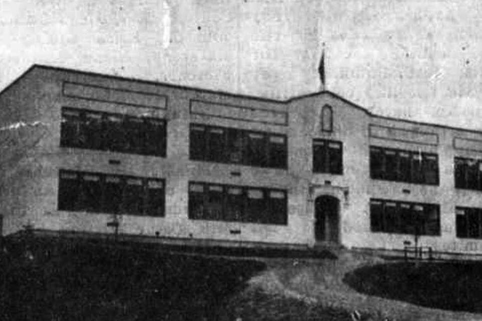 This 1931 photograph from the Wrangell Sentinel shows the Wrangell public school where Jean Hofstad (the former Nellie McCullagh) taught during the 1940s.