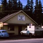 The Homer News sign hangs on the front of the papers old office on Pioneer Avenue in Homer, Alaska, in this undated photo. Photo courtesy of Tom Kizzia
