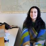 Chloe Pleznac works at her desk in the Homer News office on Monday, Jan. 27, 2025, in Homer, Alaska. (Delcenia Cosman/Homer News)