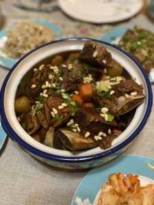 Galbi jjim, or braised beef short ribs, are prepared for lunar new year and celebrate the year of the snake. (Photo by Tressa Dale/Peninsula Clarion)
