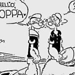 Illustration from the Rochester Journal, 1936
The nickname for Clarence Hiram Poopdeck Platt came from the cartoon character Poopdeck Pappy, father of Popeye, who was created in 1929 by cartoonist Elzie Crisler Segar.