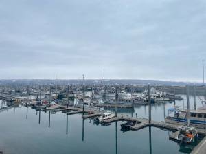 South end of Homer Harbor on Tuesday, April 11 in Homer, Alaska. (Photo by Emilie Springer/ Homer News)