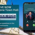U.S. Rep. Nick Begich III holds a telephone town hall on Monday, Feb. 17, 2025. (Screenshot from the Facebook page of U.S. Rep. Nick Begich)