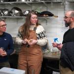Groups brainstorm possible projects during a Local Solutions meeting focused on salmon at the Cook Inletkeeper Community Action Studio in Soldotna, Alaska, on Monday, Feb. 10, 2025. (Jake Dye/Peninsula Clarion)