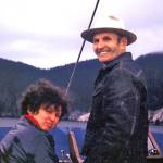 Poopdeck Platt fishes with friends in this undated photograph. (Photo courtesy of Ken Moore)