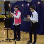 Chapman School students sing Mark Ronsons Uptown Funk during the Cabin Fever Variety Show on Thursday, Feb. 27, 2025, in the Chapman School gym as part of the 2025 Snow Rondi in Anchor Point, Alaska. (Delcenia Cosman/Homer News)