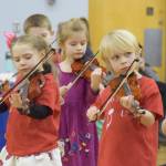 Students perform at the Homer OPUS fundraiser on Wednesday, Feb. 25 at Chapman School in Anchor Point. (Chloe Pleznac/Homer News)