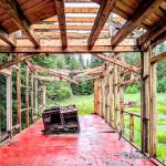 All that remains of the deconstructed cabin. (Photo courtesy of Sean Derry)