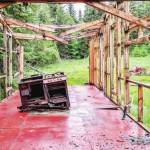 All that remains of the deconstructed cabin. (Photo courtesy of Sean Derry)