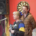 Jodi Alexander, Chapman School cheerleading coach, thanks the Anchor Point Chamber of Commerce after being awarded the Faculty/Educator of the Year Award during the Community Awards announcements on Saturday, March 1<ins>, 2025,</ins> in Anchor Point<ins>, Alaska</ins>.