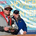 Dustin Klepacki poses with his second-place trophy during the 2025 Homer Winter King Salmon Tournament on Saturday, March 22, 2025, at the Deep Water Dock on the Homer Spit in Homer, Alaska. (Delcenia Cosman/Homer News)