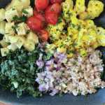 Photo by Tressa Dale/Peninsula Clarion
Sweet potatoes, tomatoes, cauliflower, kale, onions and buckwheat are served in this rich, healthy salad.