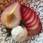 Photo by Tressa Dale/Peninsula Clarion
These poached pears get their red tinge from a cranberry juice bath.