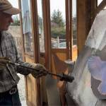 Jeff Dean is midway through the initial heat on a commission piece. Dean will be participating as one of the artists in this years Ready Set Art Ptarmigan Arts fundraiser. (Photo provided by Jeff Dean)