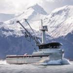 A new limit seiner fabricated by Bay Weld Boats cruises through the water after its launch in April 2025. Photo courtesy of Matt Lowber