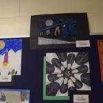 Student art on display at West Homer Elementary during their annual Arts Extravaganza on Friday, May 2, 2025, in Homer, Alaska. (Chloe Pleznac/Homer News)
