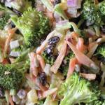This salad mixes broccoli, carrots and pineapple chunks for a bright, sweet dish. (Photo by Tressa Dale/Peninsula Clarion)