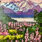 This acrylic painting by Ashley Story, based on a photograph by Katie Elizabeth Engwall, is on display in her exhibit through May 2025 at the Art Shop Gallery in Homer, Alaska. Photo provided by Ashley Story