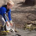 Students stock rainbow trout into Johnson Lake during Salmon Celebration, hosted by the Alaska Department of Fish and Game near Kasilof, Alaska, on Wednesday, May 7, 2025. (Jake Dye/Peninsula Clarion)
