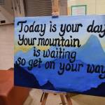 A sign posted outside the Alice Witte Gymnasium during the 2025 Homer High School graduation ceremony on Wednesday, May 21. (Chloe Pleznac/Homer News)