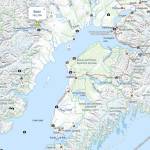 Mount Spurr, raised to Advisory on the Volcano Alert Level, can be seen in yellow northwest of the Kenai Peninsula. (Map courtesy Alaska Volcano Observatory/U.S. Department of the Interior)