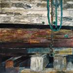 Rope Walker, a painting by Antoinette Walker, is on display in a collaborative exhibit through June 2025 at Bunnell Street Arts Center in Homer, Alaska. Photo provided by Bunnell Street Arts Center