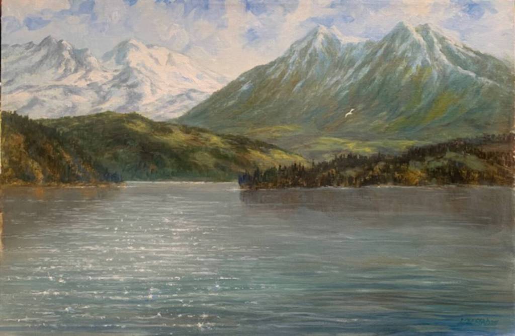 Kachemak Bay Stars is an oil painting by Don Kolstad on display through June in his exhibit at Fireweed Gallery in Homer, Alaska. Photo provided by the Fireweed Gallery