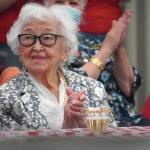 Jake Dye/Peninsula Clarion
Hanna Stormo applauds during her 102nd birthday party at Aspen Creek Senior Living in Soldotna on Friday, May 30.