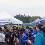 People dance in celebration of the Fishermen’s Totem Pole in Hoonah on Friday, May 30, 2025. (Jasz Garrett / Juneau Empire)