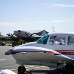 Planes are showcased at the Kenai Air Fair in Kenai, Alaska, on Saturday, June 14, 2025. (Jake Dye/Peninsula Clarion)