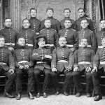Between 1879 and 1892, Stephan Melchior (far left, middle row) performed his mandatory Prussian military service. He was a member of the Eighth Rhineland Infantry Regiment No. 70 in Trier, Germany. (Photo courtesy of the Melchior Family Collection)