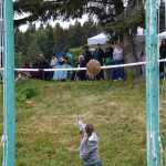 Maddie McClain tosses a sheaf over a raised crossbar during the 12th annual Kachemak Bay Scottish Highland Games on Saturday, July 6, 2024, at Karen Hornaday Park in Homer, Alaska. (Delcenia Cosman/Homer News file)