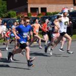 Runners start from Homer High School during the Homer Spit Run 10K to the Bay on Saturday, June 28, 2025, in Homer, Alaska. (Delcenia Cosman/Homer News)