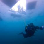 Members of the Alaska Dive Search Rescue and Recovery Team conduct an ice dive recovery training session in 2019. Dive team members respond to missions in Alaska year-round. Photo courtesy of the Alaska Dive Search Rescue and Recovery Team