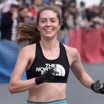 Anchorages Klaire Rhodes, 27, wins the womens race at the Mount Marathon Race on July 4, 2025, in Seward, Alaska. (Photo by Jeff Helminiak/Peninsula Clarion)